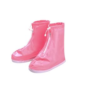 Rain Shoe Covers, Waterproof Shoe Covers for Men Women, Reusable Galoshes Overshoes (Color: Pink, size: M)